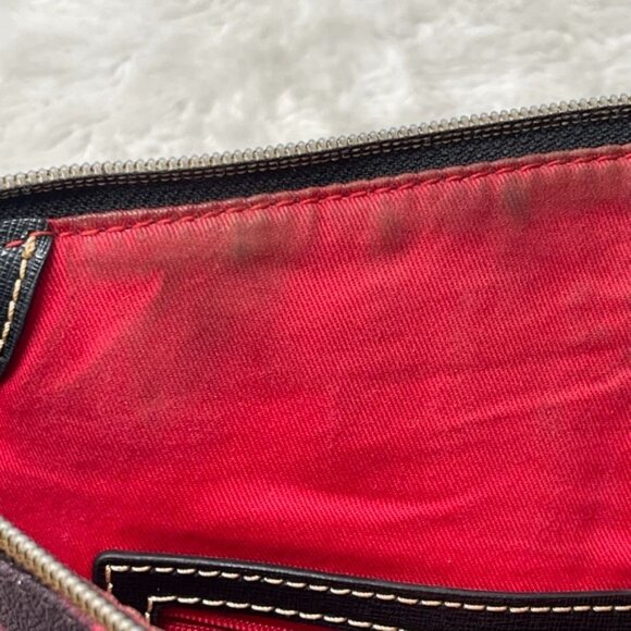 Dooney & Bourke Women's Red Black Tucker Brenna Satchel Shoulder Bag One Size - Picture 13 of 16